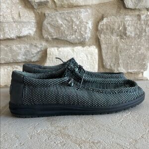 Hey Dude Men's Black Loafers